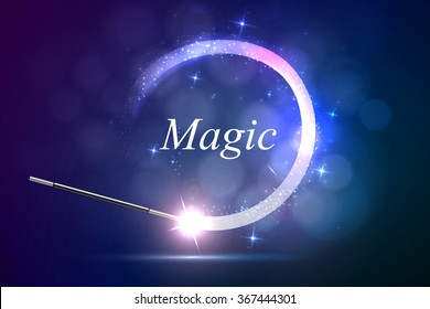 background wand and magical glow