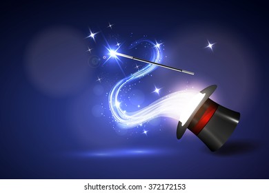 background wand and magical glow