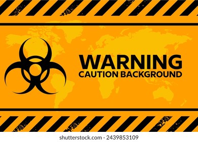 background WARNING with black stripes lines YELLOW