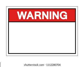 Background Warning Blank Symbol Sign,Vector Illustration, Isolate On White Background Icon. EPS10