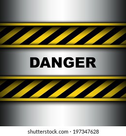 Background with warning stripes, vector illustration.