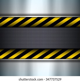 Background with warning stripes, vector illustration.