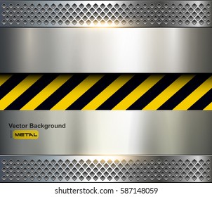 Background with warning stripes, vector illustration.