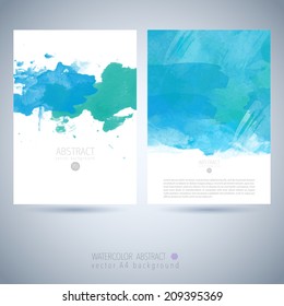 Background Water Color Kid Blue Colour Vector Flyer Paint Children Set Of Bright Colorful Vector Watercolor Background Useful For Any Project Where A Platter Of Color Makes The Difference Watercolor I