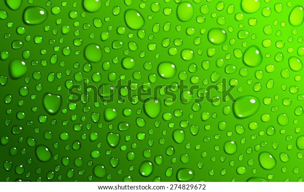 Background Water Droplets On Surface Green Stock Vector (Royalty Free ...