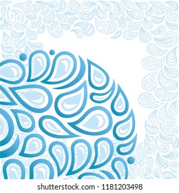 Background of water drops. Vector illustration