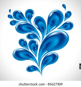 Background of water drops. Vector illustration.