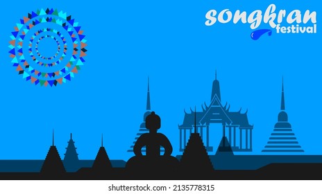 background for water festival vector 