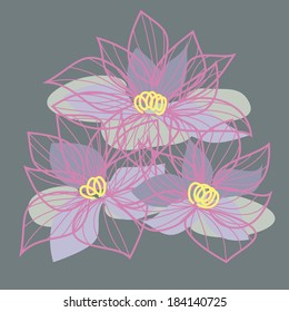 Background with water lily