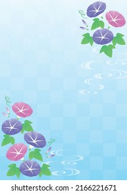 Background With Water And Morning Glory