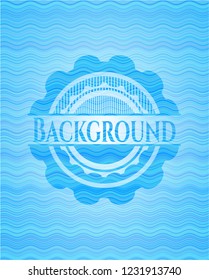 Background water wave concept style badge.