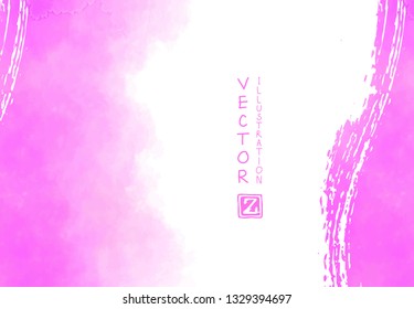 Background with watercolor blots. Hand drawn blots element on white background for your design. Design for your date, postcard, banner, logo. Vector illustration.