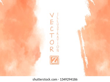 Background with watercolor blots. Hand drawn blots element on white background for your design. Design for your date, postcard, banner, logo. Vector illustration.