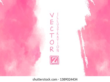 Background with watercolor blots. Hand drawn blots element on white background for your design. Design for your date, postcard, banner, logo. Vector illustration.