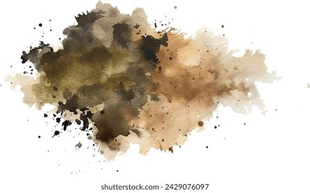 background watercolor coffee brown, olive, and caramel colors