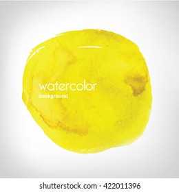 background with Watercolor yellow splash in vector
