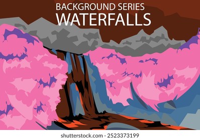 background waterfalls views abstract invert