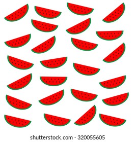 The Background Watermelon on a white background