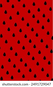 El fondo de la sandía es rojo y las semillas son negras