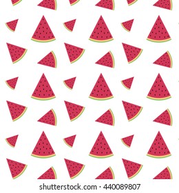 background with watermelon slices. Vector illustration.