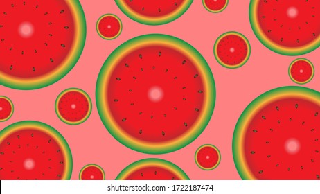 Background with watermelon. Vector image, eps 10 