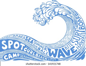 background with wave