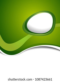Background with wave - brochure design or flyer
