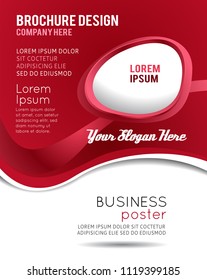 Background with wave - brochure design or flyer