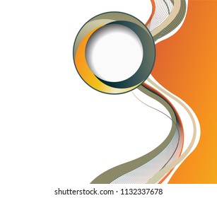 Background with wave - brochure design or flyer