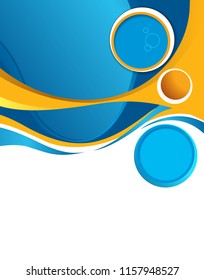 Background with wave - brochure design or flyer