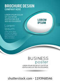 Background with wave - brochure design or flyer