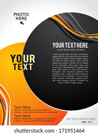 Background with wave - brochure design or flyer