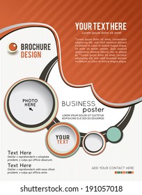 Background with wave - brochure design or flyer