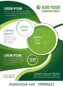 Background with wave - brochure design or flyer