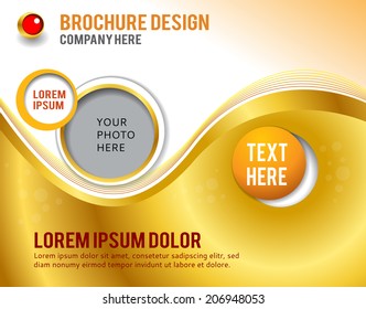 Background with wave - brochure design or flyer