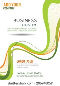 Background with wave - brochure design or flyer