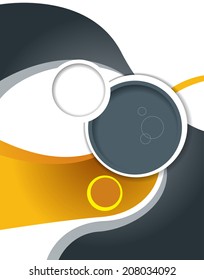 Background with wave - brochure design or flyer