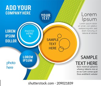 Background with wave - brochure design or flyer