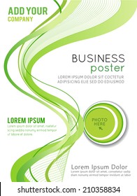 Background with wave - brochure design or flyer