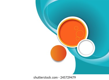 Background with wave - brochure design or flyer