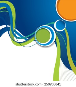 Background with wave - brochure design or flyer