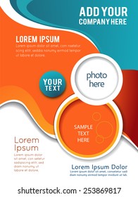 Background with wave - brochure design or flyer