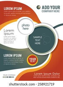Background with wave - brochure design or flyer