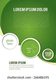 Background with wave - brochure design or flyer