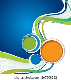 Background with wave - brochure design or flyer