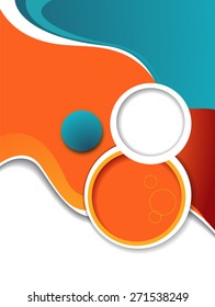 Background with wave - brochure design or flyer