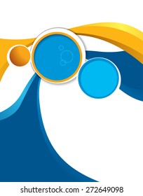 Background with wave - brochure design or flyer