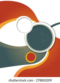 Background with wave - brochure design or flyer