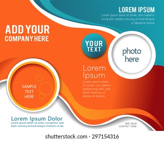 Background with wave - brochure design or flyer