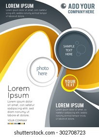 Background with wave - brochure design or flyer